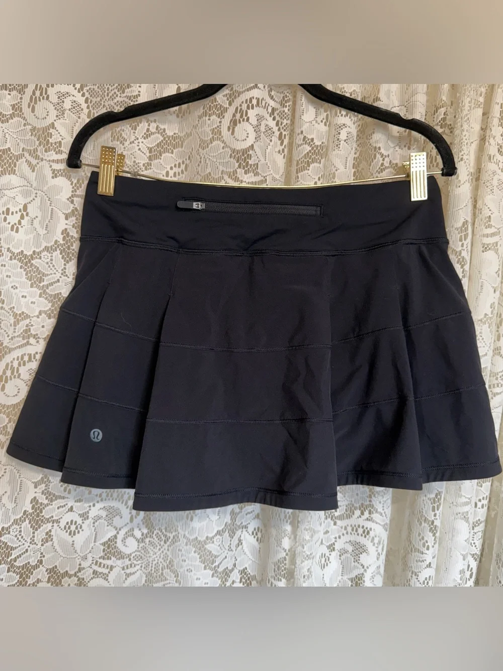 Lululemon Black Pace Rivel Skirt